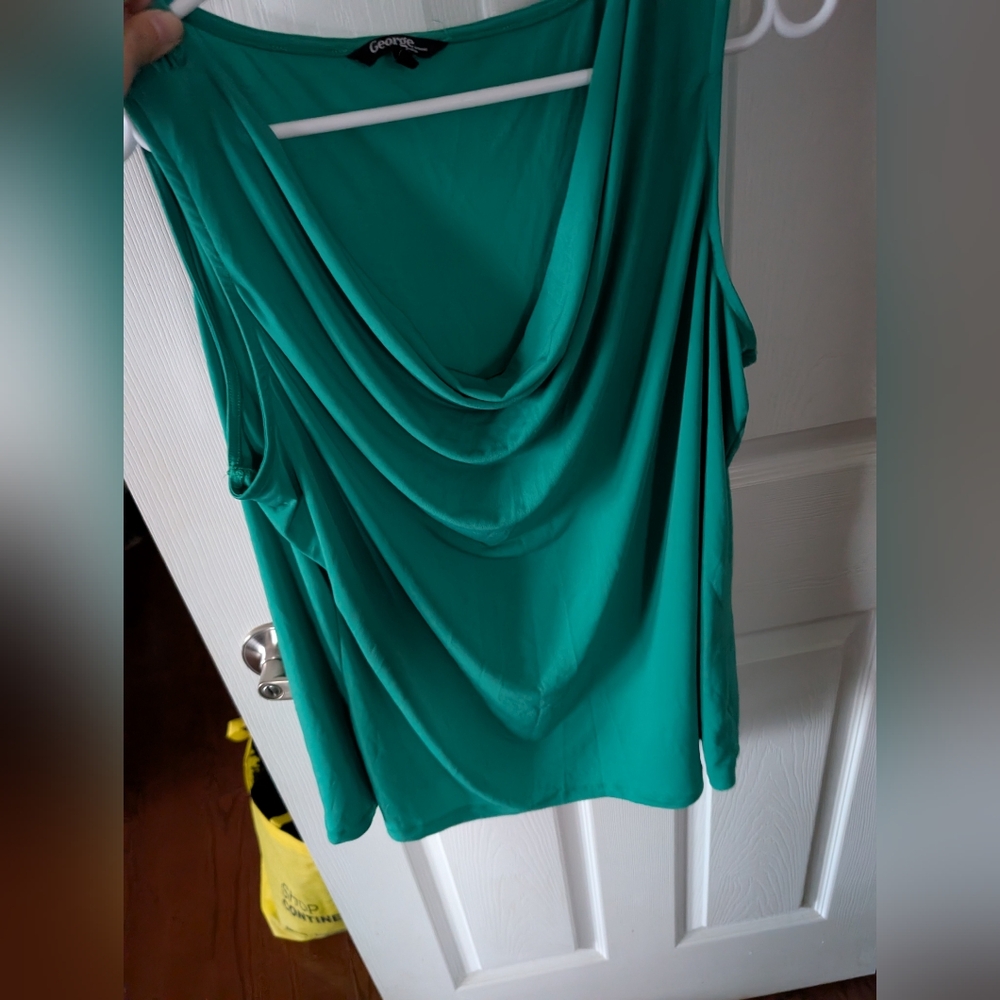 George Women's Green Draped Top